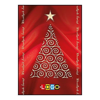 Kartki świąteczne BZ1-042 dla firm z Twoim LOGO - Karnet składany BZ1