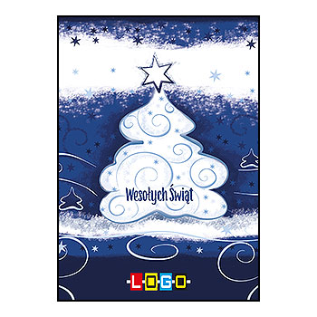 Kartki świąteczne BZ1-056 dla firm z Twoim LOGO - Karnet składany BZ1