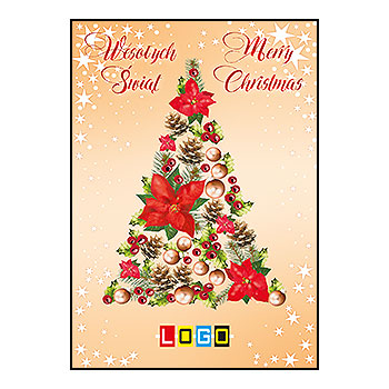 Kartki świąteczne BZ1-063 dla firm z Twoim LOGO - Karnet składany BZ1