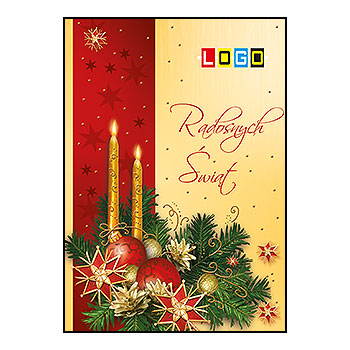 Kartki świąteczne BZ1-068 dla firm z Twoim LOGO - Karnet składany BZ1