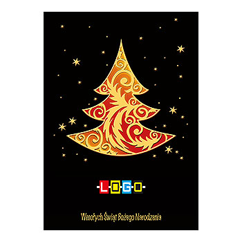 Kartki świąteczne BZ1-091 dla firm z Twoim LOGO - Karnet składany BZ1