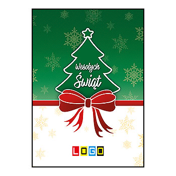 Kartki świąteczne BZ1-104 dla firm z Twoim LOGO - Karnet składany BZ1