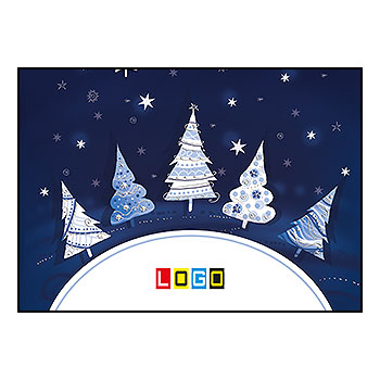 Kartki świąteczne BZ1-118 dla firm z Twoim LOGO - Karnet składany BZ1