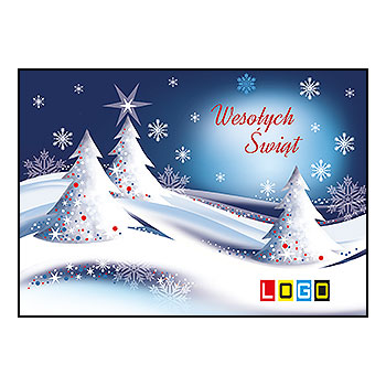 Kartki świąteczne BZ1-119 dla firm z Twoim LOGO - Karnet składany BZ1